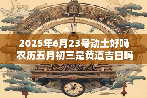 2025年6月23号动土好吗 农历五月初三是黄道吉日吗