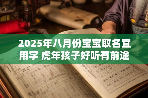 2025年八月份宝宝取名宜用字 虎年孩子好听有前途名字