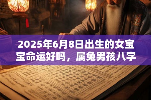 2025年6月8日出生的女宝宝命运好吗，属兔男孩八字命运查询