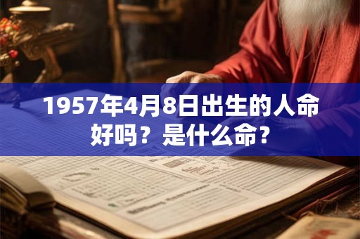 1957年4月8日出生的人命好吗？是什么命？