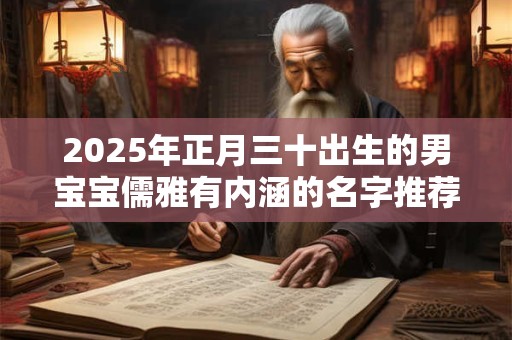 2025年正月三十出生的男宝宝儒雅有内涵的名字推荐