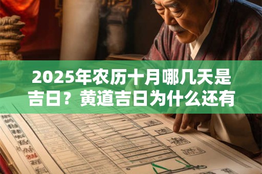 2025年农历十月哪几天是吉日？黄道吉日为什么还有忌