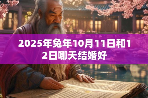 2025年兔年10月11日和12日哪天结婚好