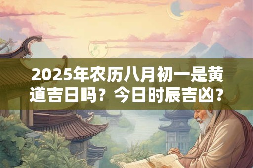 2025年农历八月初一是黄道吉日吗？今日时辰吉凶？
