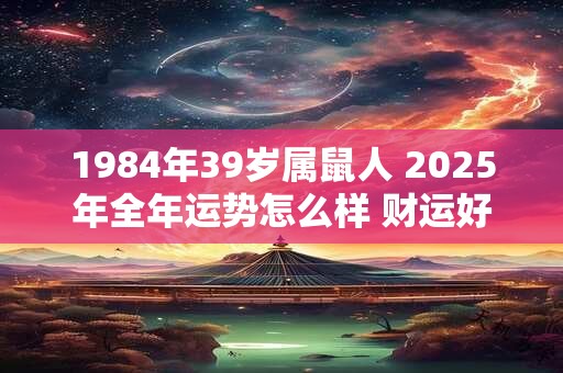 1984年39岁属鼠人 2025年全年运势怎么样 财运好吗