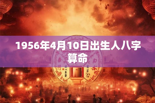 1956年4月10日出生人八字算命
