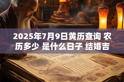 2025年7月9日黄历查询 农历多少 是什么日子 结婚吉时