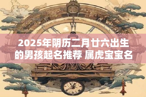 2025年阴历二月廿六出生的男孩起名推荐 属虎宝宝名字