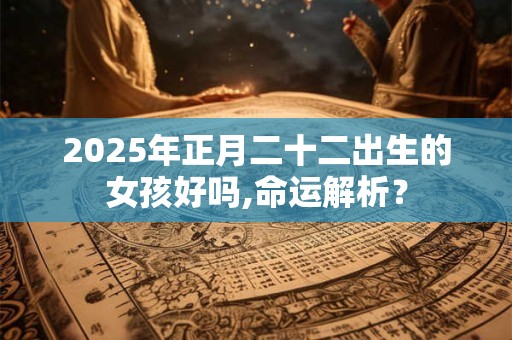 2025年正月二十二出生的女孩好吗,命运解析？