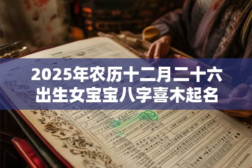 2025年农历十二月二十六出生女宝宝八字喜木起名