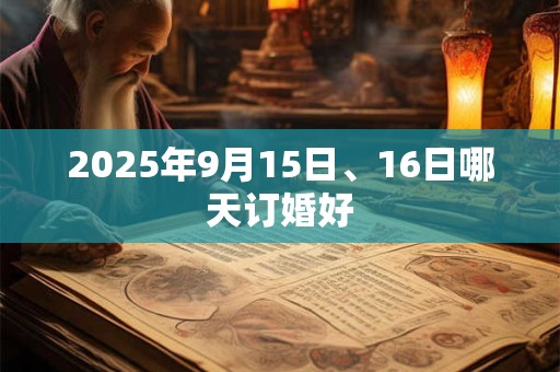 2025年9月15日、16日哪天订婚好