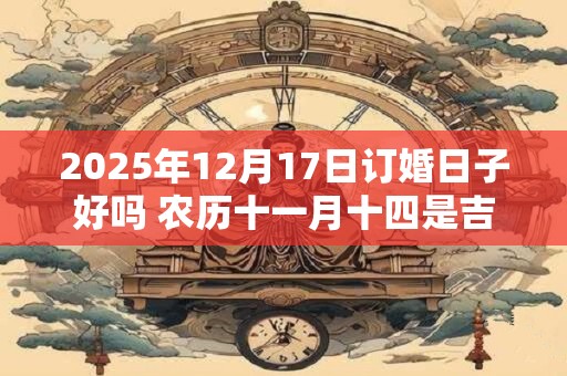 2025年12月17日订婚日子好吗 农历十一月十四是吉日吗 2025年12月17日订婚日子好吗 农历十一月十四是吉日吗