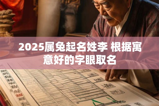 2025属兔起名姓李 根据寓意好的字眼取名 2025属兔起名姓李 根据寓意好的字眼取名