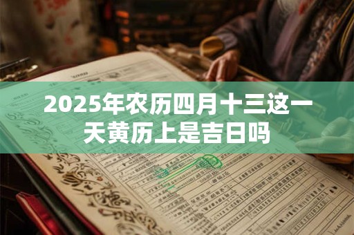 2025年农历四月十三这一天黄历上是吉日吗
