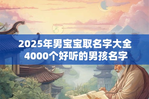 2025年男宝宝取名字大全 4000个好听的男孩名字