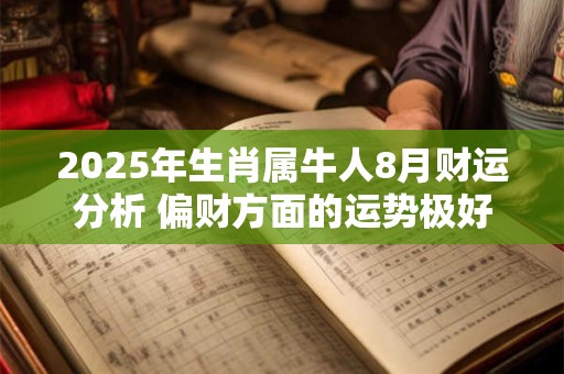 2025年生肖属牛人8月财运分析 偏财方面的运势极好