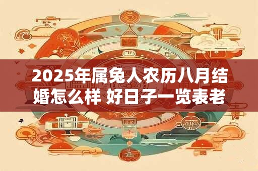 2025年属兔人农历八月结婚怎么样 好日子一览表老黄历