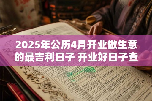 2025年公历4月开业做生意的最吉利日子 开业好日子查询 2025年公历4月开业做生意的最吉利日子 开业好日子查询