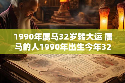 1990年属马32岁转大运 属马的人1990年出生今年32岁是否已经进入大运阶段 1990年属马32岁转大运 属马的人1990年出生今年32岁是否已经进入大运阶段