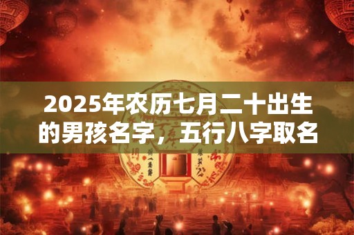 2025年农历七月二十出生的男孩名字，五行八字取名