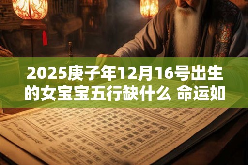 2025庚子年12月16号出生的女宝宝五行缺什么 命运如何