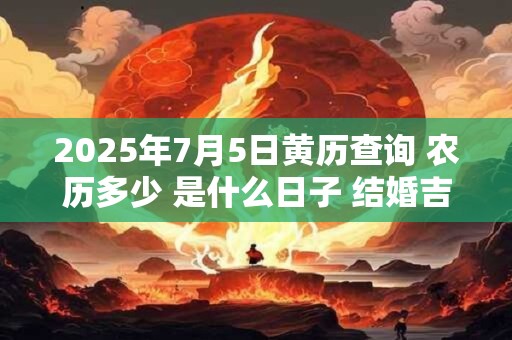 2025年7月5日黄历查询 农历多少 是什么日子 结婚吉时