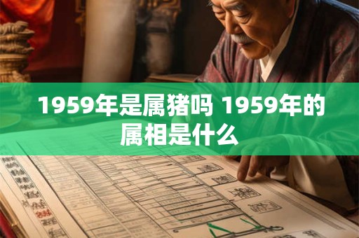 1959年是属猪吗 1959年的属相是什么 1959年是属猪吗 1959年的属相是什么