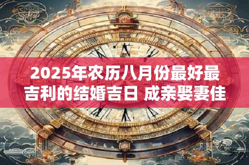 2025年农历八月份最好最吉利的结婚吉日 成亲娶妻佳期
