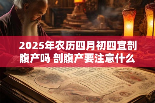 2025年农历四月初四宜剖腹产吗 剖腹产要注意什么 2025年农历四月初四宜剖腹产吗 剖腹产要注意什么