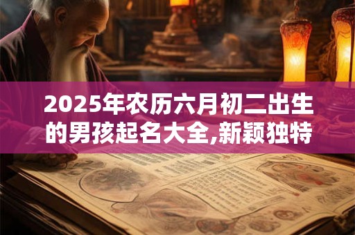 2026年农历六月初二出生的男孩起名大全,新颖独特的名字