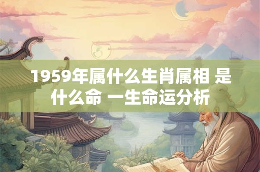 1959年属什么生肖属相 是什么命 一生命运分析