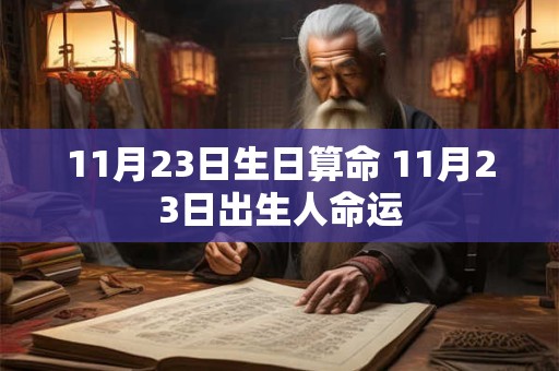 11月23日生日算命 11月23日出生人命运