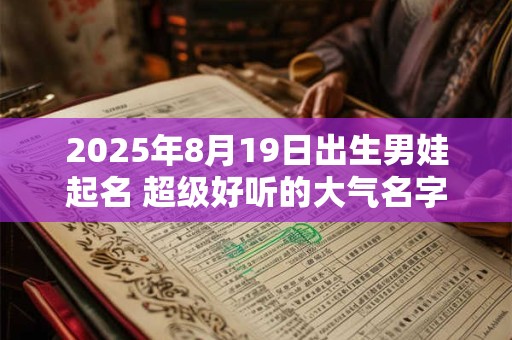 2026年8月19日出生男娃起名 超级好听的大气名字