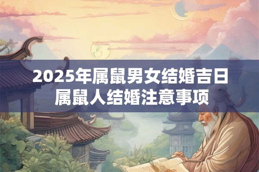 2025年属鼠男女结婚吉日 属鼠人结婚注意事项