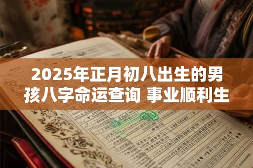 2025年正月初八出生的男孩八字命运查询 事业顺利生活无忧