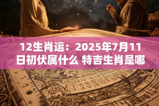 12生肖运：2025年7月11日初伏属什么 特吉生肖是哪几个