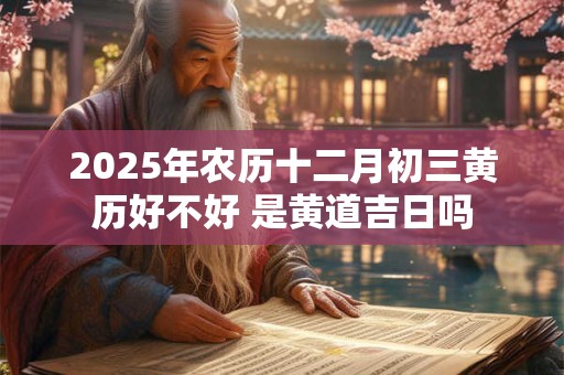 2025年农历十二月初三黄历好不好 是黄道吉日吗 2025年农历十二月初三黄历好不好 是黄道吉日吗