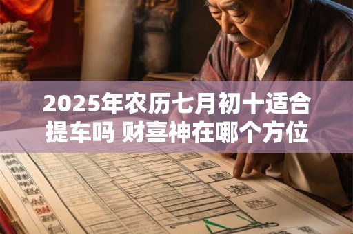 2026年农历七月初十适合提车吗 财喜神在哪个方位