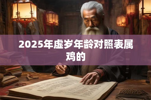 2025年虚岁年龄对照表属鸡的