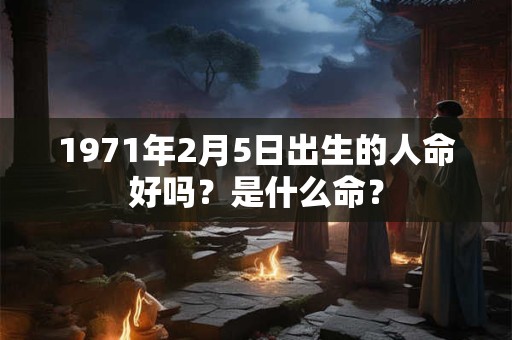 1971年2月5日出生的人命好吗？是什么命？