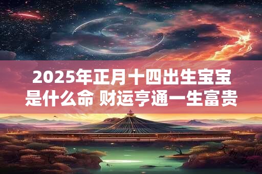2025年正月十四出生宝宝是什么命 财运亨通一生富贵