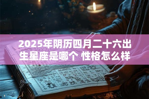 2025年阴历四月二十六出生星座是哪个 性格怎么样