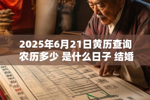 2025年6月21日黄历查询 农历多少 是什么日子 结婚吉时