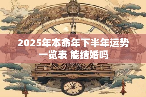 2025年本命年下半年运势一览表 能结婚吗 2025年本命年下半年运势一览表 能结婚吗