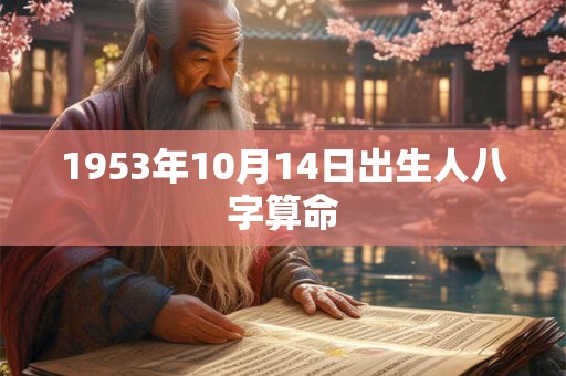 1953年10月14日出生人八字算命