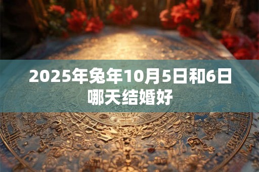 2025年兔年10月5日和6日哪天结婚好