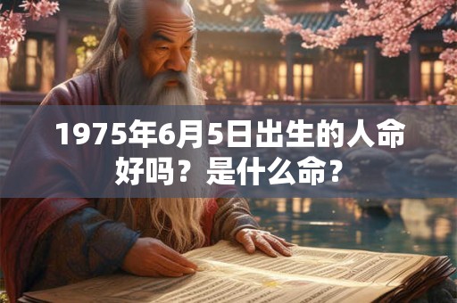 1975年6月5日出生的人命好吗？是什么命？
