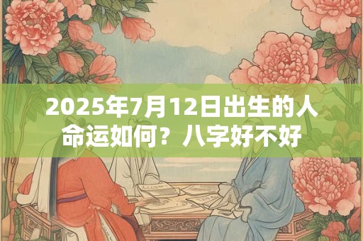 2025年7月12日出生的人命运如何？八字好不好