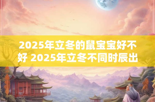 2025年立冬的鼠宝宝好不好 2025年立冬不同时辰出生命理