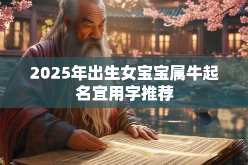 2026年出生女宝宝属牛起名宜用字推荐
